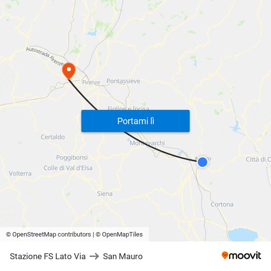 Stazione FS Lato Via to San Mauro map