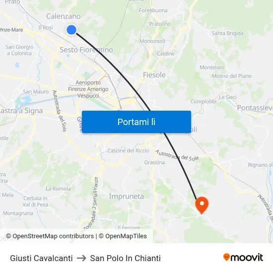 Giusti Cavalcanti to San Polo In Chianti map