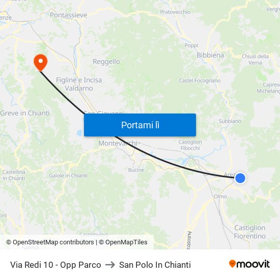 Via Redi 10 - Opp Parco to San Polo In Chianti map