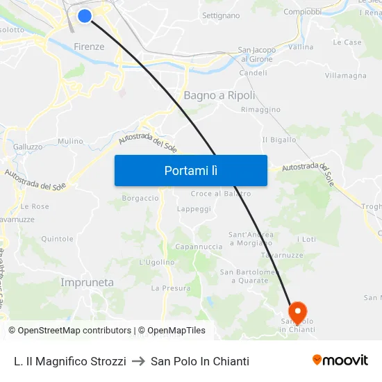 L. Il Magnifico Strozzi to San Polo In Chianti map