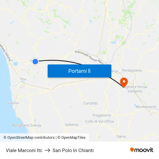 Viale Marconi Itc to San Polo In Chianti map