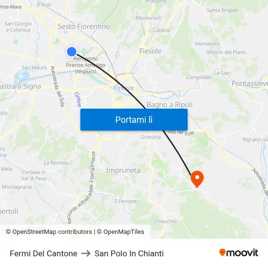 Fermi Del Cantone to San Polo In Chianti map
