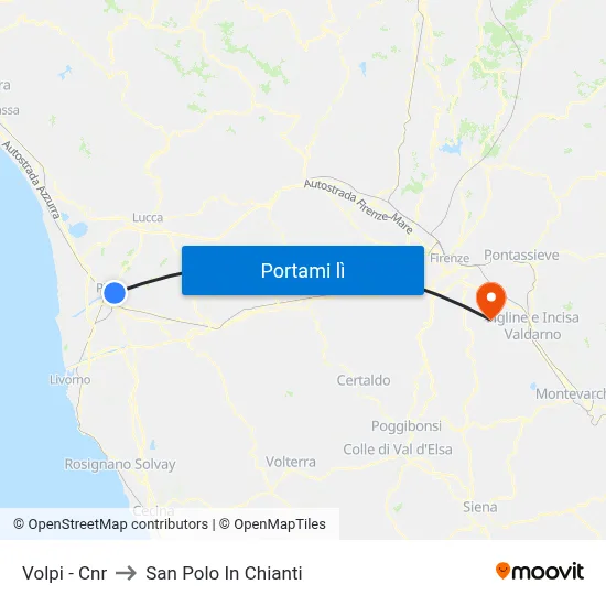 Volpi - Cnr to San Polo In Chianti map