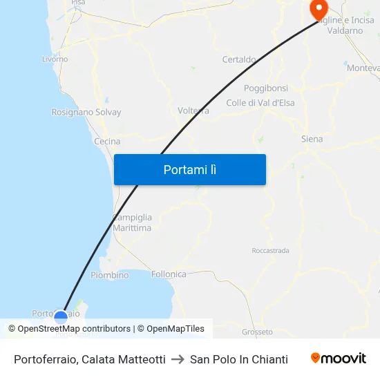 Portoferraio, Calata Matteotti to San Polo In Chianti map