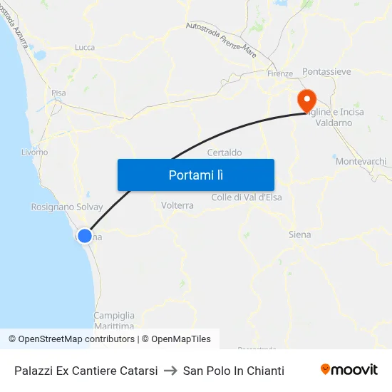Palazzi Ex Cantiere Catarsi to San Polo In Chianti map