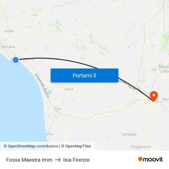 Fossa Maestra Imm to Isia Firenze map