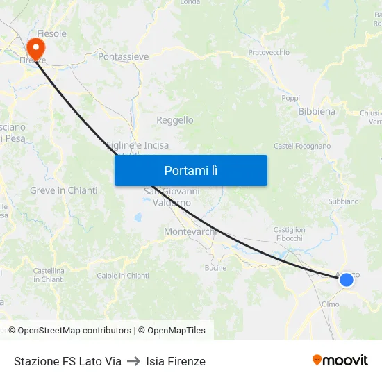 Stazione FS Lato Via to Isia Firenze map