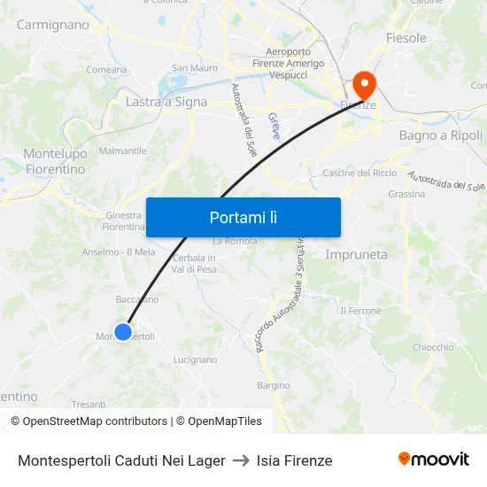 Montespertoli Caduti Nei Lager to Isia Firenze map
