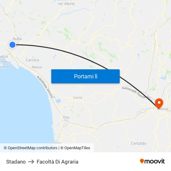 Stadano to Facoltà Di Agraria map