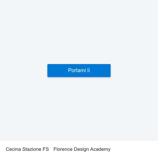 Cecina Stazione FS to Florence Design Academy map