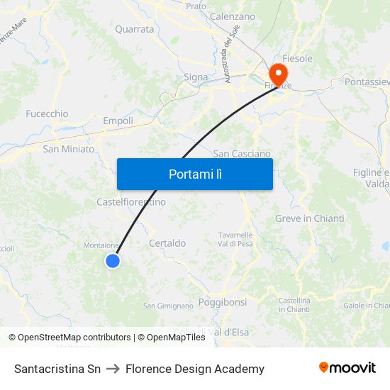 Santacristina                      Sn to Florence Design Academy map