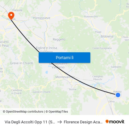 Via Degli Accolti Opp 11 (Scuola) to Florence Design Academy map