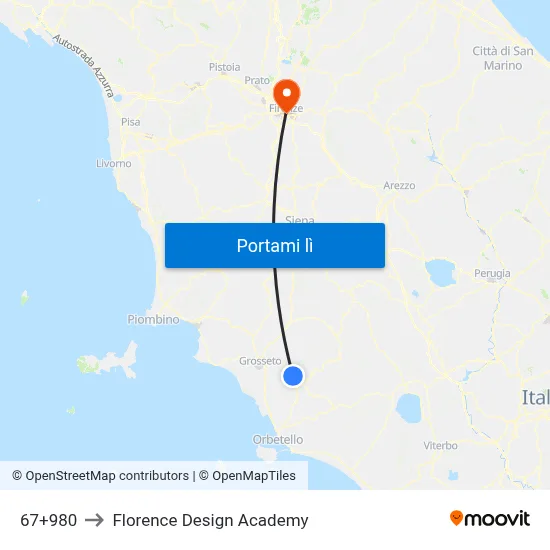 67+980 to Florence Design Academy map