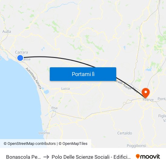 Bonascola Perla to Polo Delle Scienze Sociali - Edificio D6 map