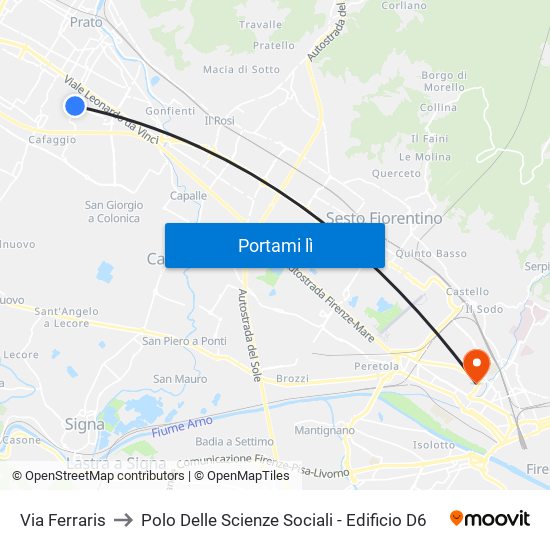 Via Ferraris to Polo Delle Scienze Sociali - Edificio D6 map