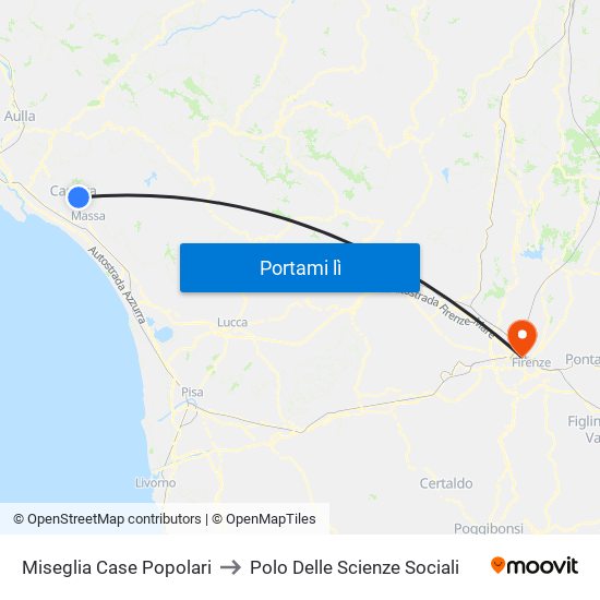 Miseglia Case Popolari to Polo Delle Scienze Sociali map