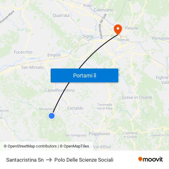 Santacristina                      Sn to Polo Delle Scienze Sociali map