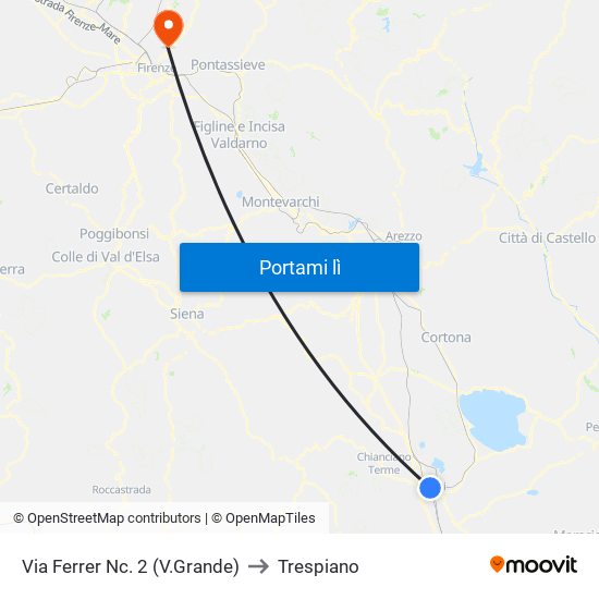 Via Ferrer Nc. 2 (V.Grande) to Trespiano map