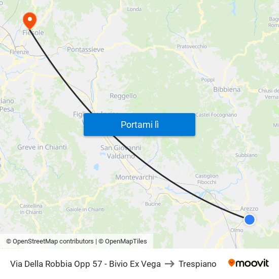 Via Della Robbia Opp 57 - Bivio Ex Vega to Trespiano map