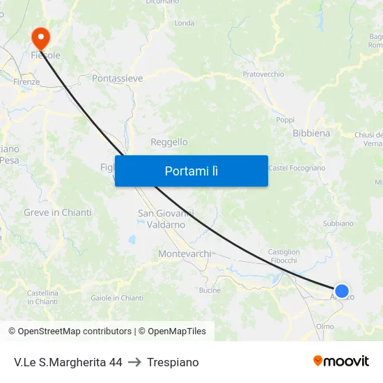 V.Le S.Margherita 44 to Trespiano map
