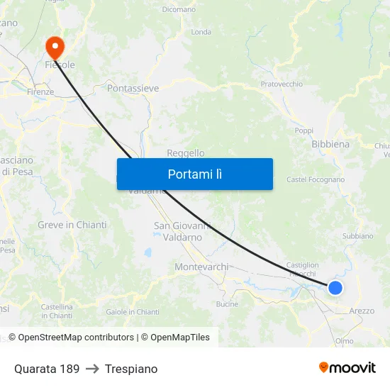Quarata 189 to Trespiano map