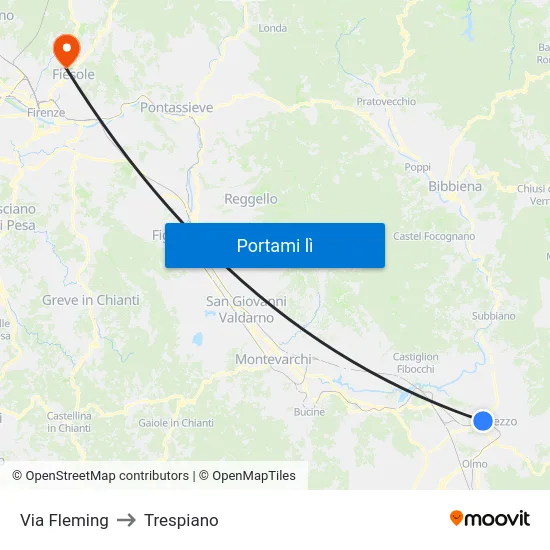 Via Fleming to Trespiano map