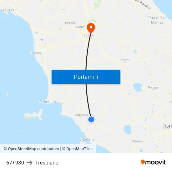 67+980 to Trespiano map