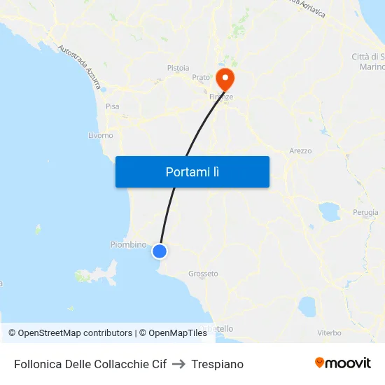 Follonica Delle Collacchie Cif to Trespiano map