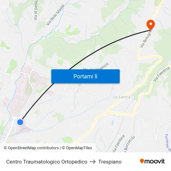Centro Traumatologico Ortopedico to Trespiano map