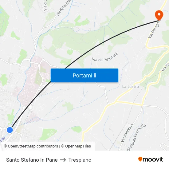 Santo Stefano In Pane to Trespiano map