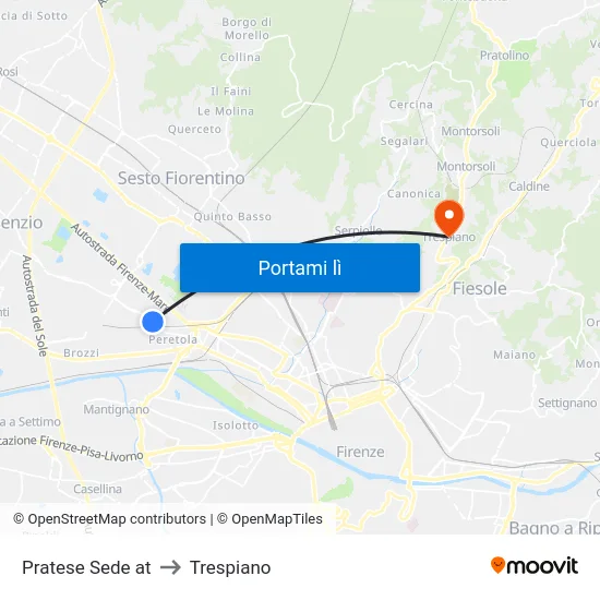 Pratese Sede at to Trespiano map
