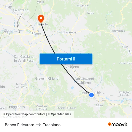 Banca Fideuram to Trespiano map