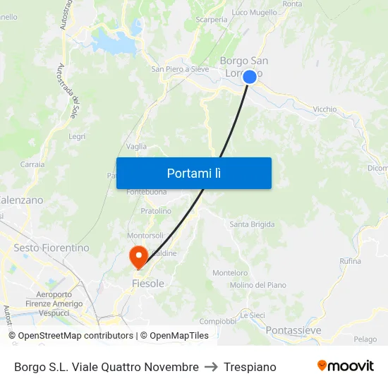 Borgo S.L. Viale Quattro Novembre to Trespiano map