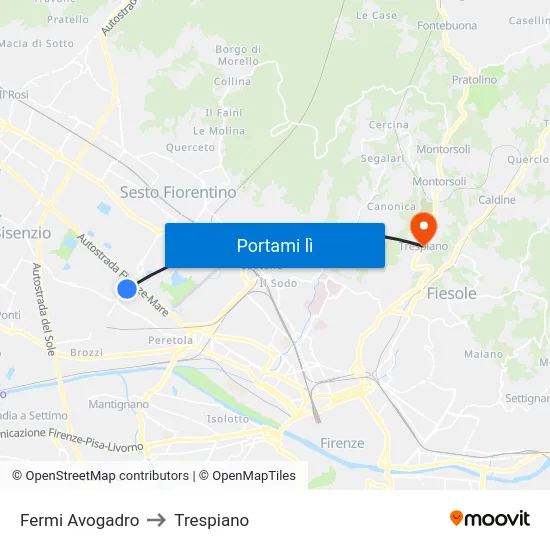 Fermi Avogadro to Trespiano map