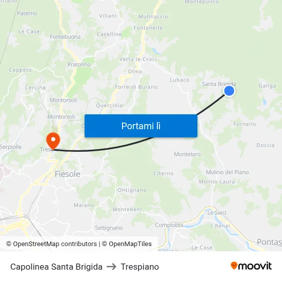 Capolinea Santa Brigida to Trespiano map