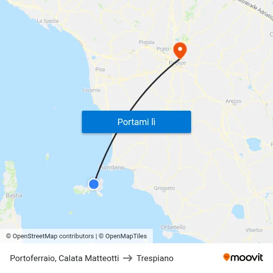 Portoferraio, Calata Matteotti to Trespiano map