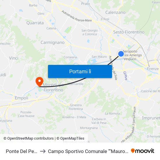 Ponte Del Pecora to Campo Sportivo Comunale ""Mauro Cecchi"" map