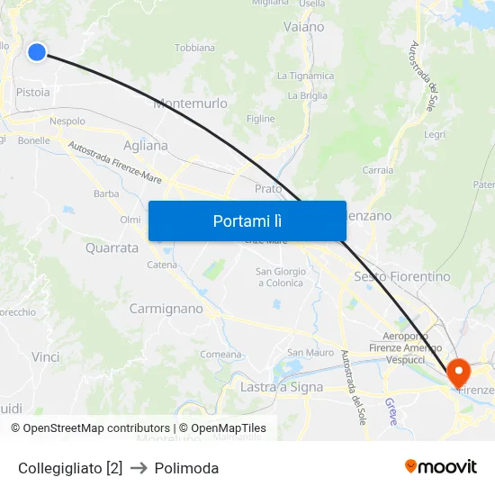 Collegigliato [2] to Polimoda map