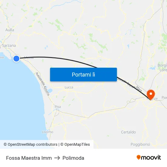 Fossa Maestra Imm to Polimoda map