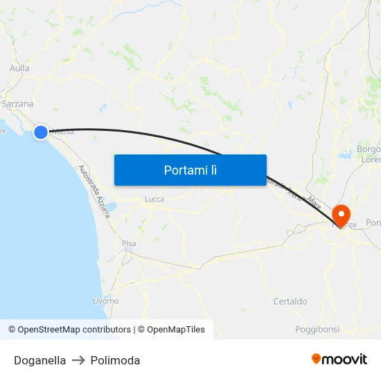 Doganella to Polimoda map