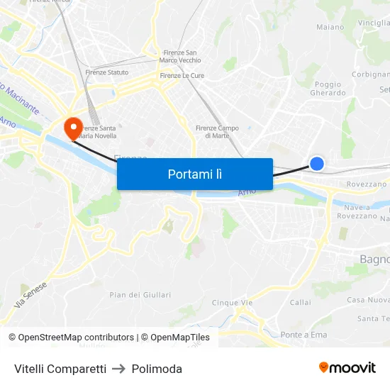 Vitelli Comparetti to Polimoda map