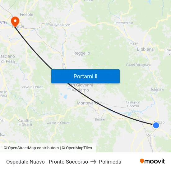 Ospedale Nuovo - Pronto Soccorso to Polimoda map