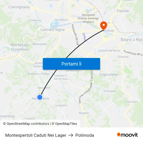 Montespertoli Caduti Nei Lager to Polimoda map