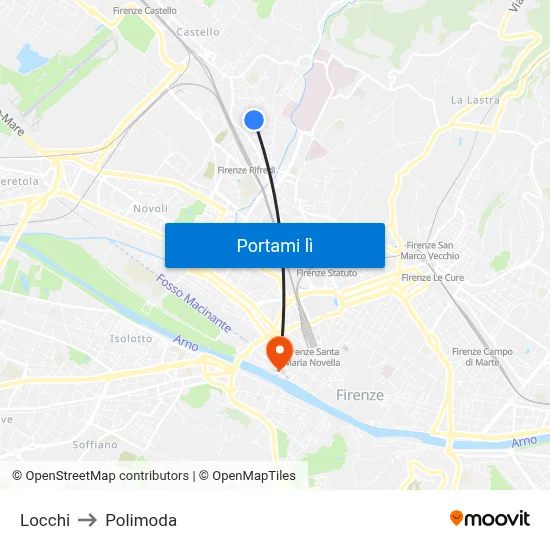 Locchi to Polimoda map