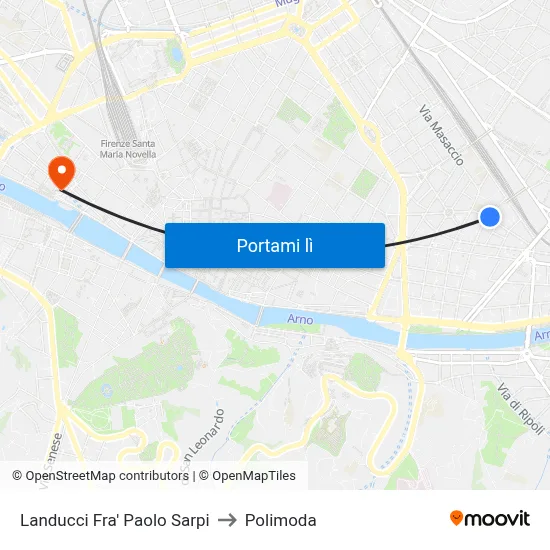 Landucci Fra' Paolo Sarpi to Polimoda map