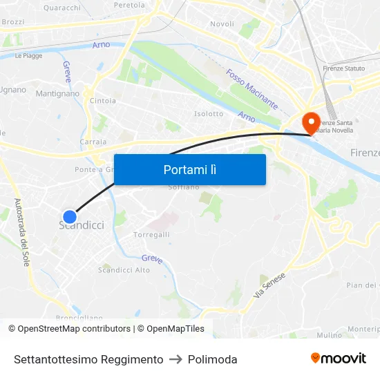 Settantottesimo Reggimento to Polimoda map