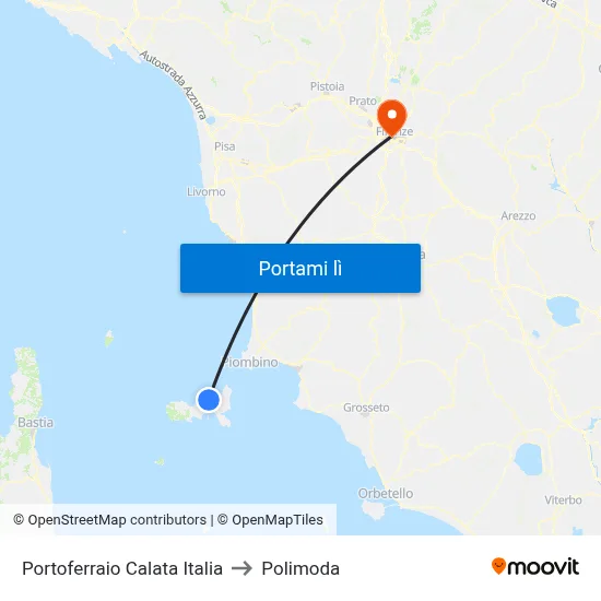 Portoferraio Calata Italia to Polimoda map