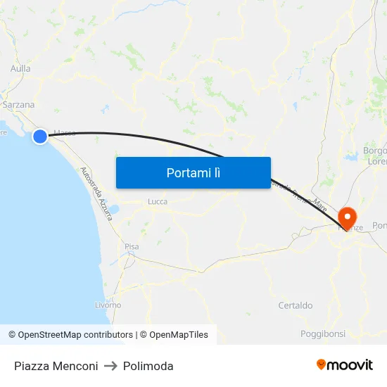 Piazza Menconi to Polimoda map
