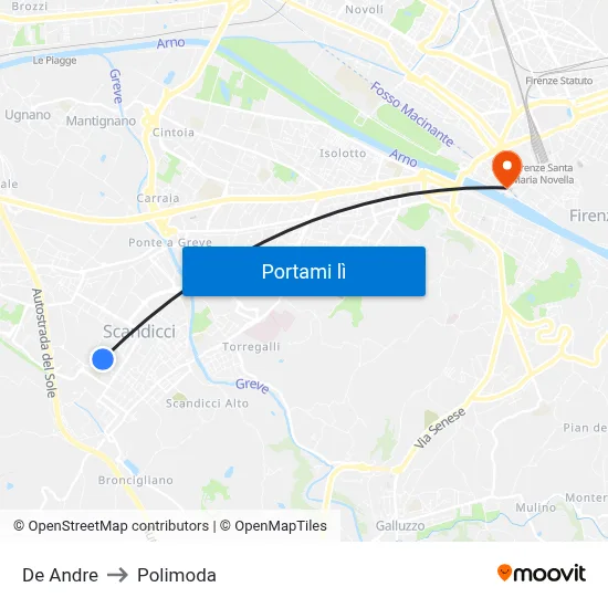 De Andre to Polimoda map