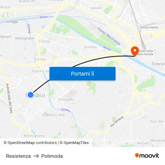 Resistenza to Polimoda map
